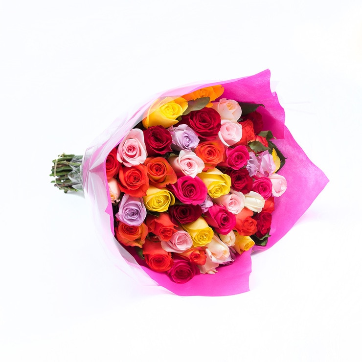 Bouquet 48 rosas diferentes colores Bouquet 48 rosas diferentes colores