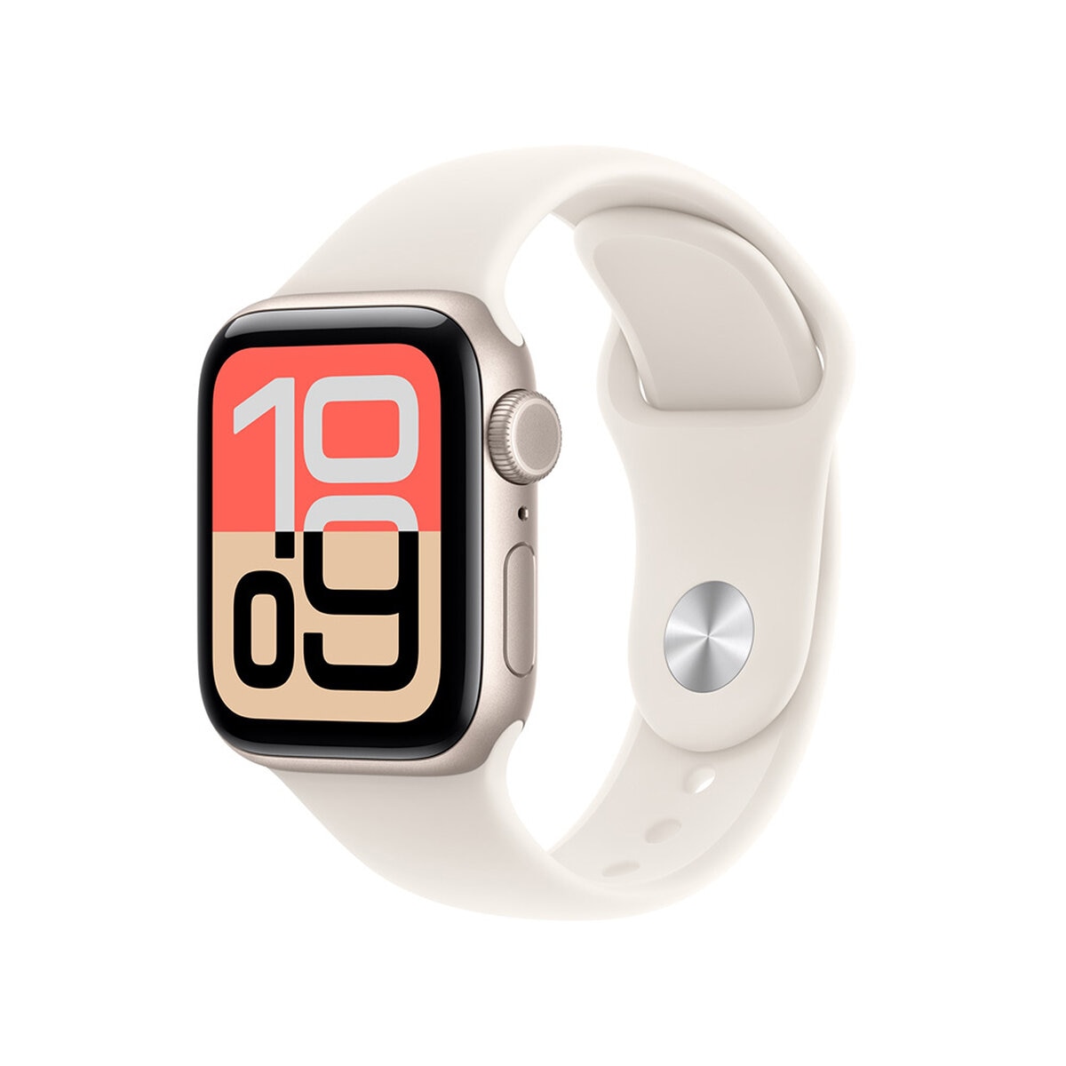 Apple Watch SE 3 (GPS + Celular) 44mm Aluminio Blanco Estelar + Correa Deportiva Blanco Estelar - Talla S/M