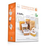 AG Box, Set de 6 Contenedores con Tapa Hermética