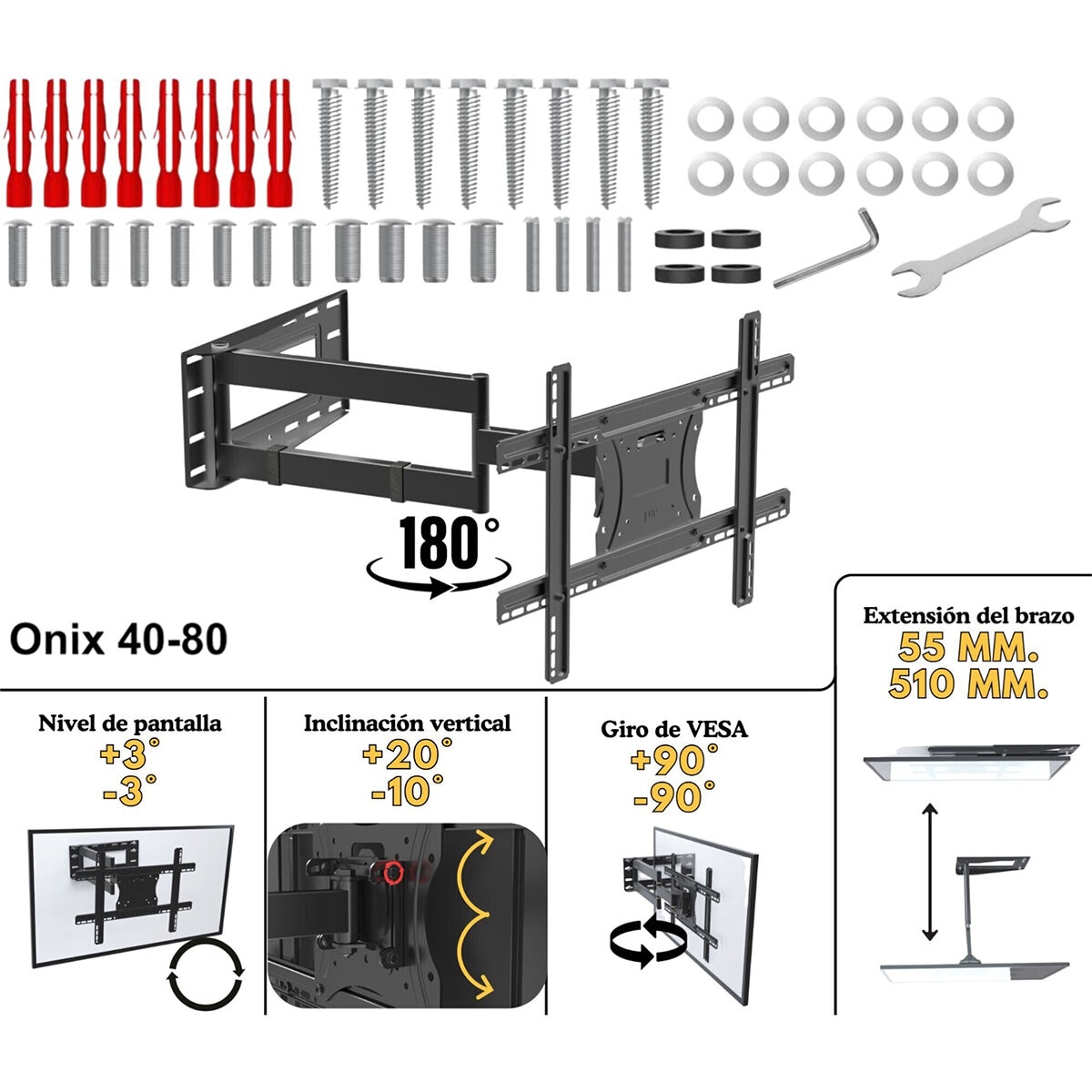 Blackrock Onix Soporte de Pantalla de 40 a 80"