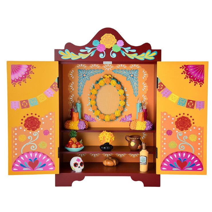 Altar de Día de Muertos con Accesorios y Luces LED Altar de Día de Muertos con Accesorios y Luces LED