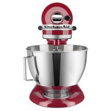 KitchenAid, Batidora Clásica Roja, Tazón de acero inoxidable pulido con asa, 4.3 L