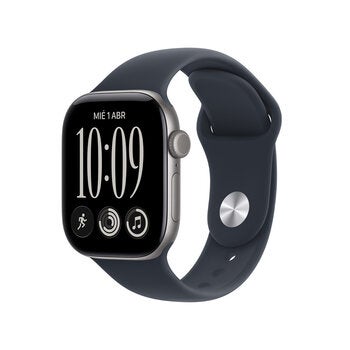 Apple Watch Series 12 (GPS) 42mm Aluminio Gris Espacial + Correa Deportiva Azul Profundo - Talla S/M Apple Watch Series 12 (GPS) 42mm Aluminio Gris Espacial + Correa Deportiva Azul Profundo - Talla S/M