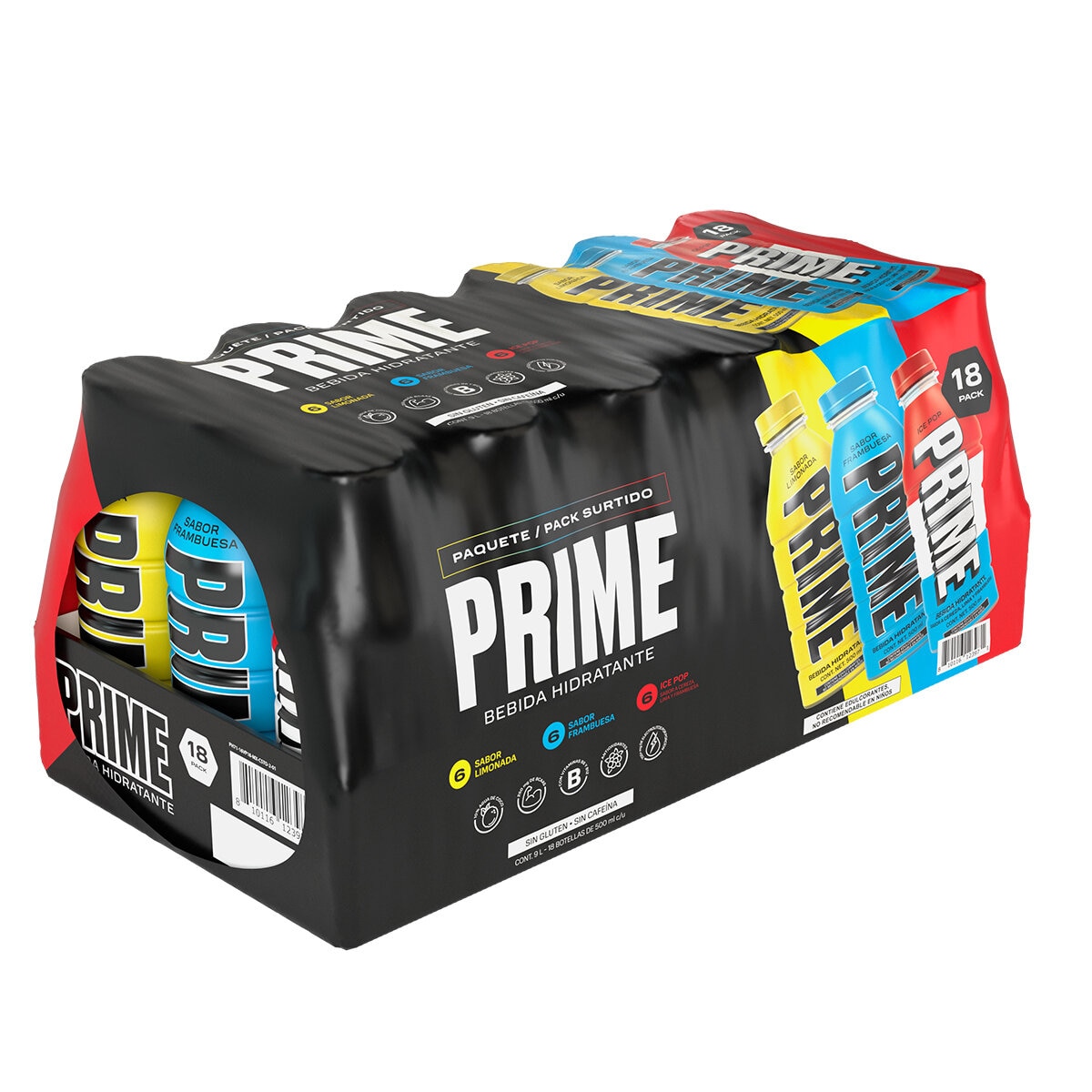 Prime Bebida Hidratante 18 pzs de 500 ml