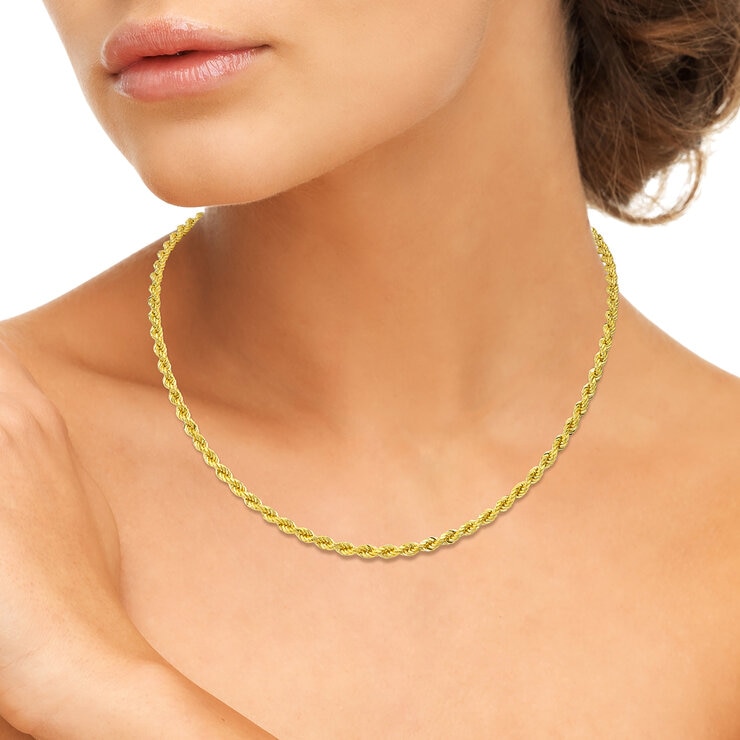 Cadena para Dama, 45.72cm, Oro Amarillo de 14k