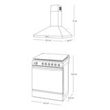 Samsung Combo Campana 76cm y Estufa con 6 Quemadores
