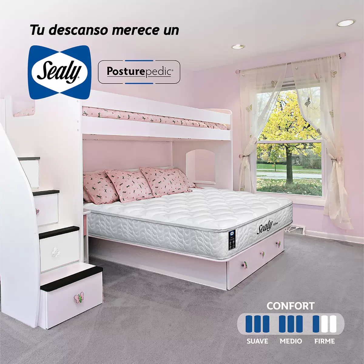 Sealy, Sitka, Colchón para Litera, Matrimonial
