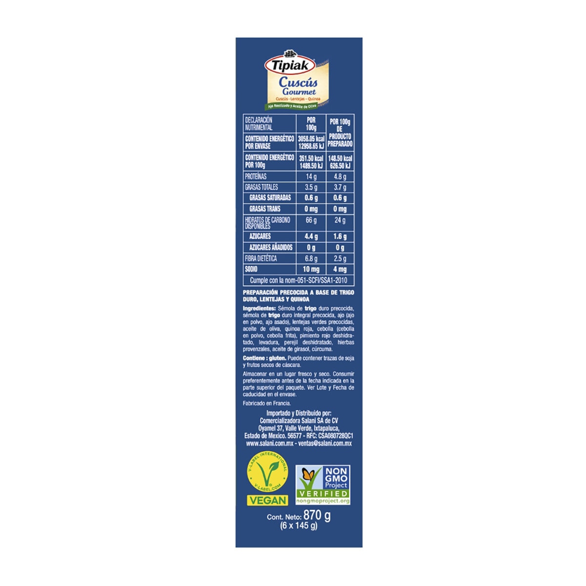 Tipiak Cuscús Gourmet 870 g