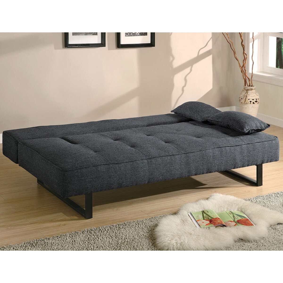 Coaster, sofa cama sin brazos, gris oscuro Costco México