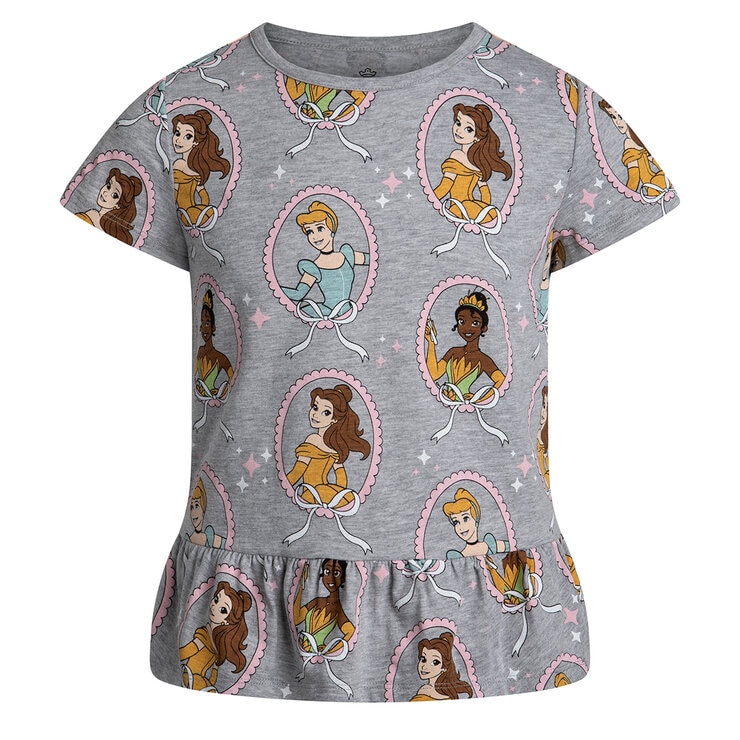 Playera 4 piezas para Niños o Niñas Disney Princesas 7 Años
