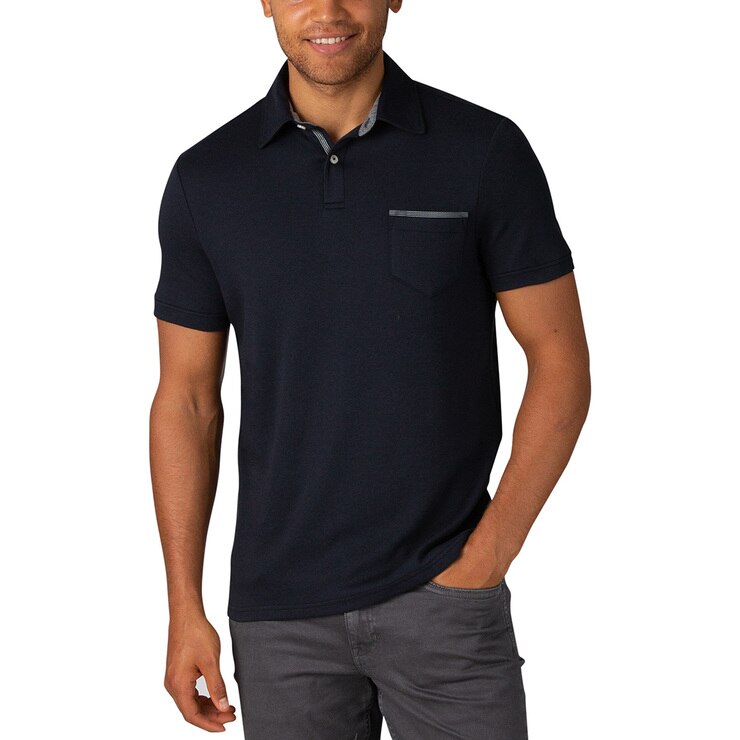 Tahari, Playera Tipo Polo para Caballero, Negro, Extra Grande Costco