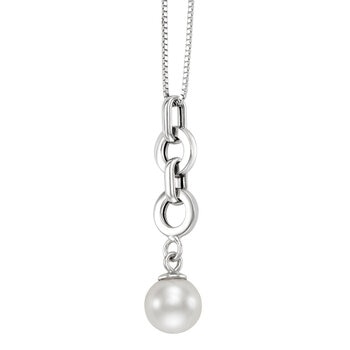 Dije de Perla Cultivada, 8-8.5mm, Oro Amarillo de 14K