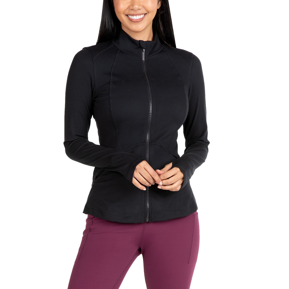 Avalanche Chamarra Deportiva para Dama Negro Extra Chica
