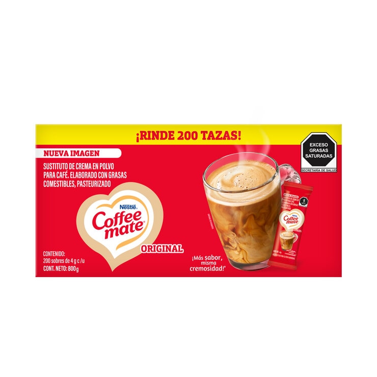 Coffee Mate Sustituto de Crema en Polvo 200 sobres de 4 g