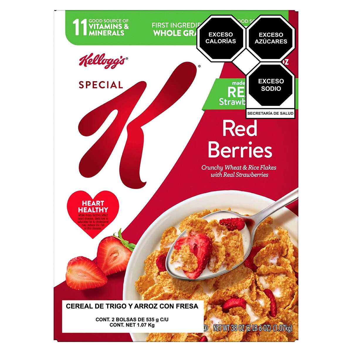 Kellogg’s Special K Cereal de Trigo y Arroz con Fresa 2/535 g