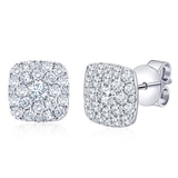 Aretes, 0.85ctw Diamantes, Oro Blanco de 14kt