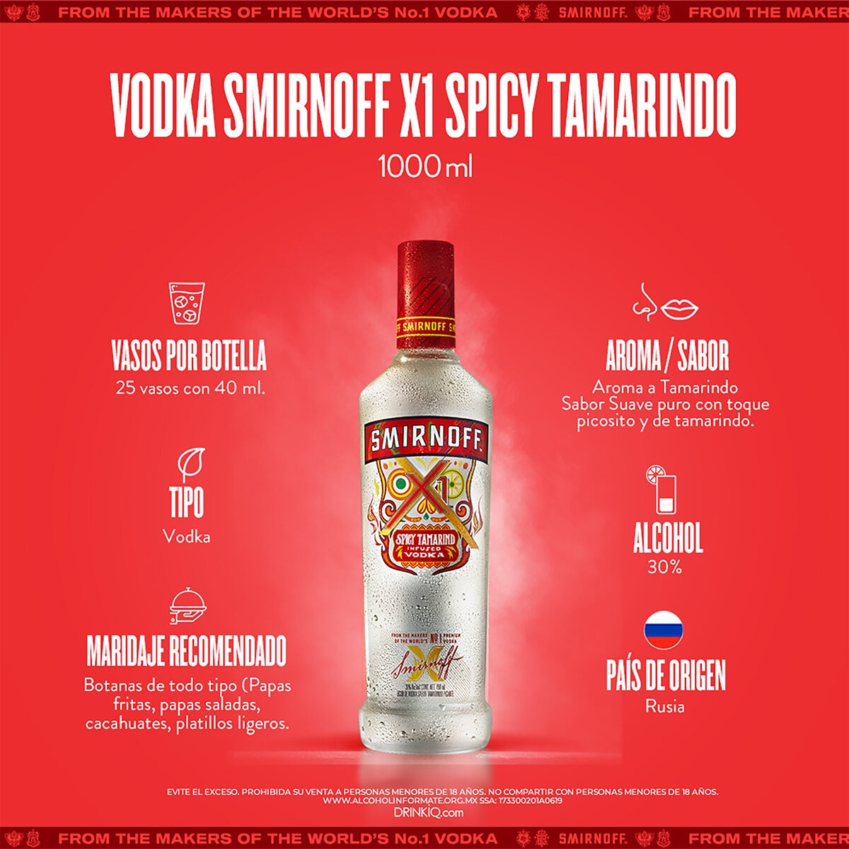 Vodka Smirfnoff Tamarindo 1L