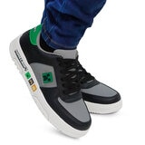 Minecraft, Tenis Color Gris-Negro, para Niño, Varias Tallas