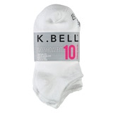 K.Bell Calcetas para Dama Unitalla 10 Pares Blanco