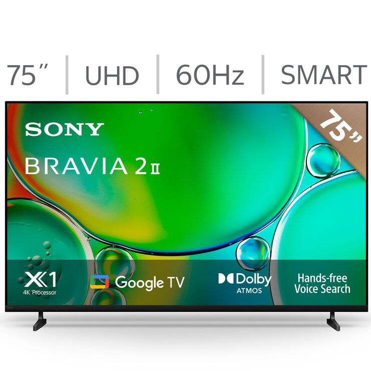 Sony Pantalla 75" BRAVIA II UHD 4K Google TV