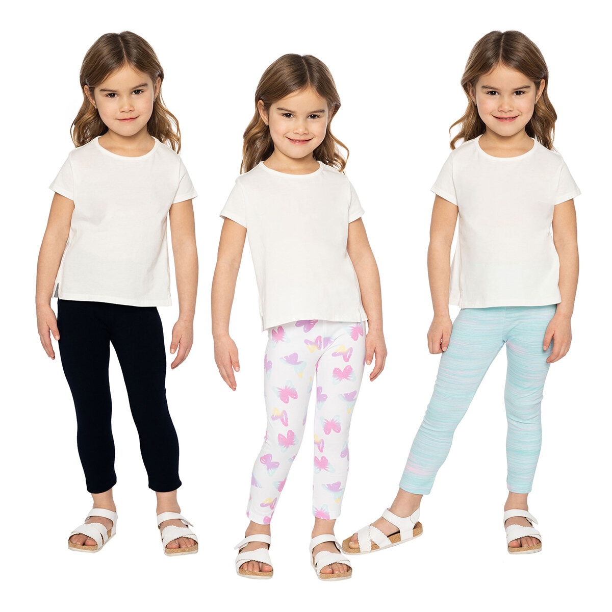 Pekkle Leggings para Niña 3 piezas Negro 8 Costco México