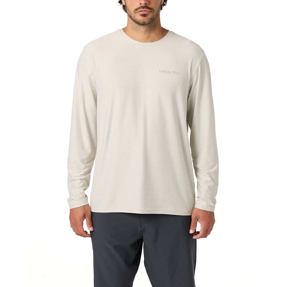 Hang Ten Playera con protección solar para Caballero Blanco EE Grande