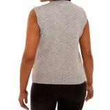 Mario Serrani Italy Chaleco de punto para Dama Gris Chica