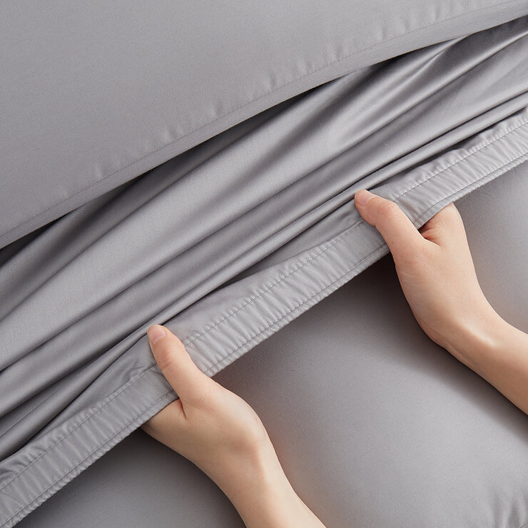 Kirkland Signature Juego de Sábanas Queen 6 piezas gris