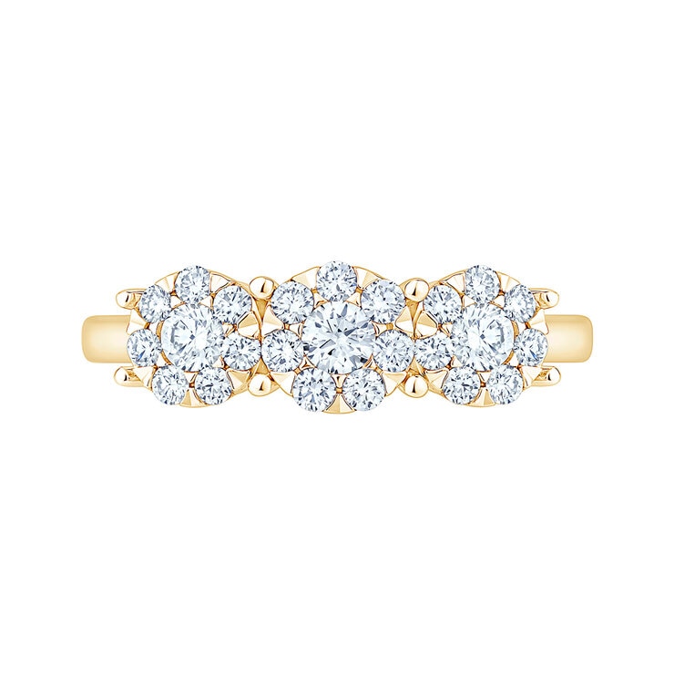 Anillo Nupcial de Diamantes 0.50ctw, Oro Amarillo 14K