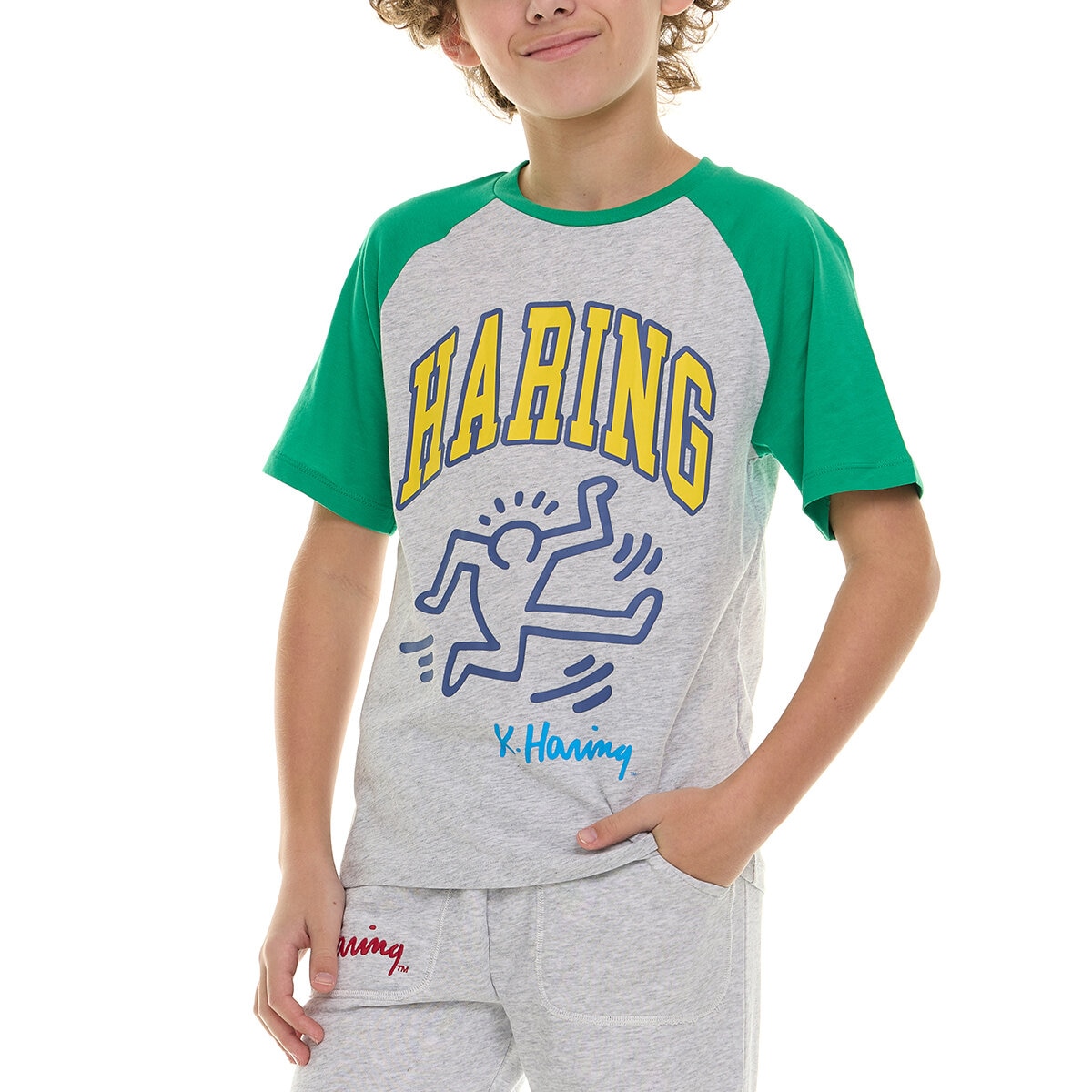 Keith Haring Playera 3 piezas para Niños y Niñas Blanco 7 / 8 Años