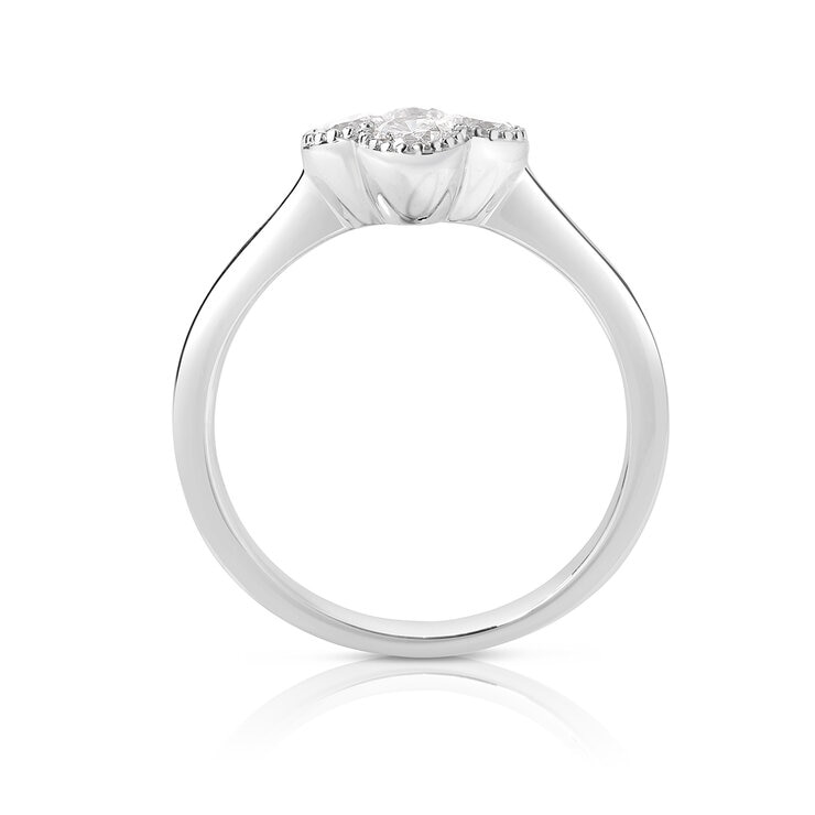Anillo de Diamantes 0.75ctw, Oro Blanco 18K