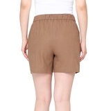 Nicole Miller Original Shorts Tipo Lino para Dama Café Grande