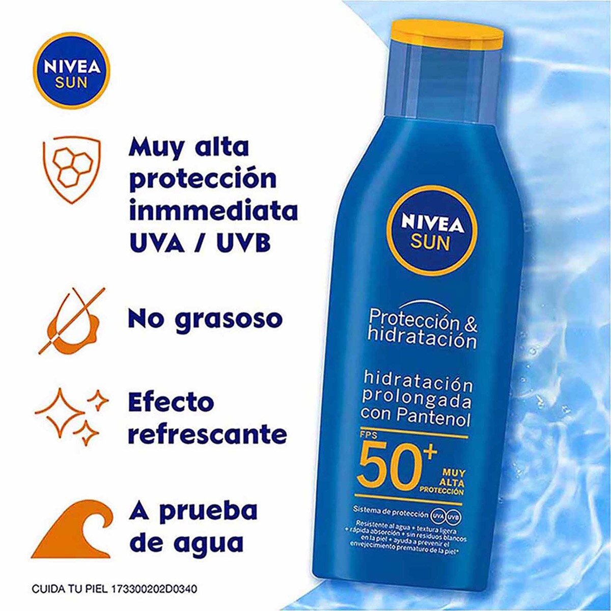 Nivea Sun 2 pzas de 200 ml c/u + Protector solar facial de 40 ml