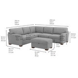 Thomasville, Langdon, Sofá Seccional de Tela de 3 piezas con Otomano con Almacenamiento