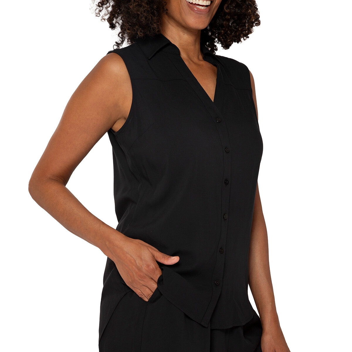 Mario Serrani Italy Blusa para Dama Negro Grande