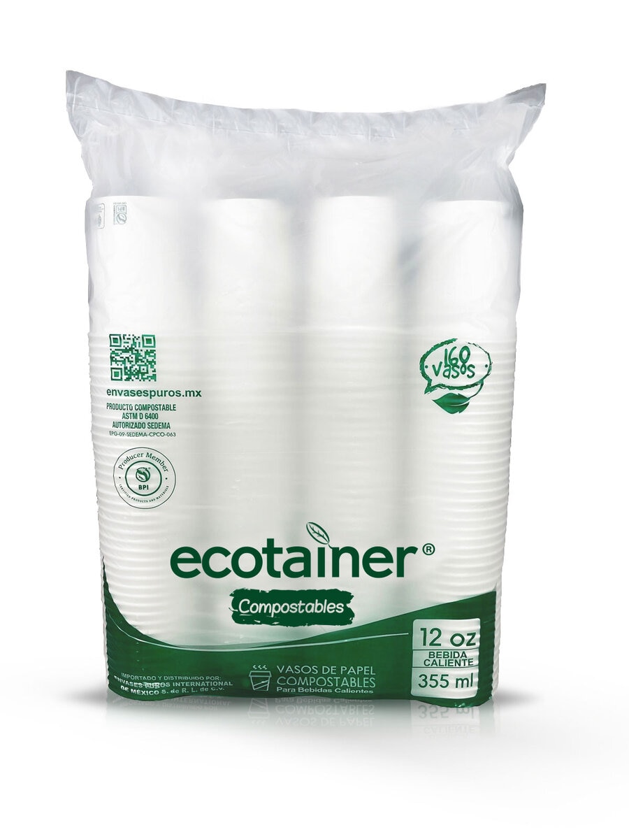 Ecotainer Vasos 160 pzas de 355 ml