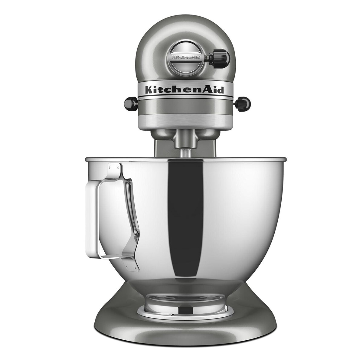 KitchenAid, Batidora Clásica Gris, Tazón de acero inoxidable pulido con asa, 4.3 L