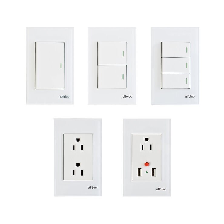 Alfelec, Set de 5 Placas Armadas - Natural Snow