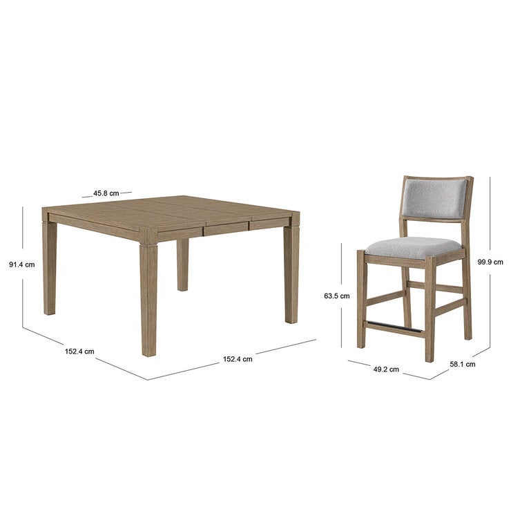Foremost Home, Ashton, Juego de Comedor Alto de 9 piezas Foremost Home, Ashton, Juego de Comedor Alto de 9 piezas