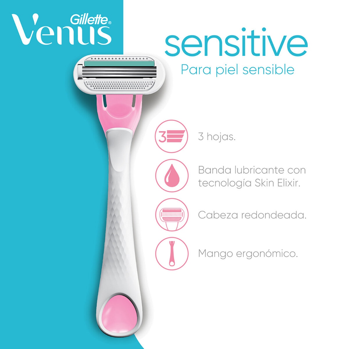 Gillette Venus Sensitive Rastrillo para Afeitar Desechable 15 pzas 