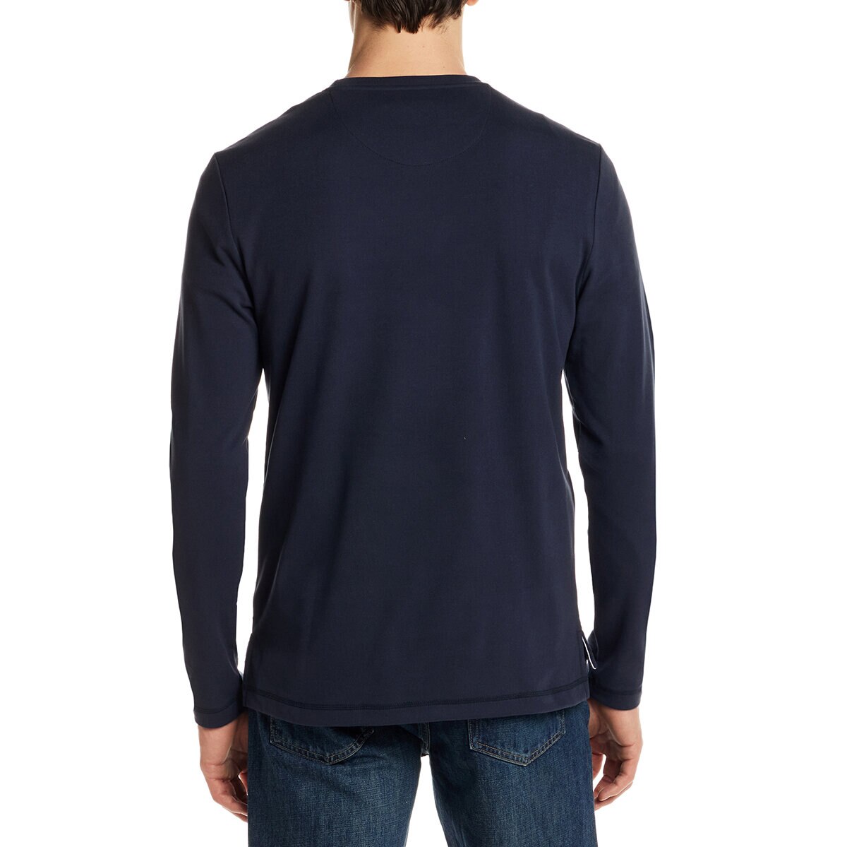 Weatherproof Vintage Playera de manga larga para Caballero Azul Mediana