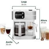 Cuisinart Cafetera Multifuncional 4 en 1, Compatible con Cápsulas Keurig K-Cup, Nespresso original Line