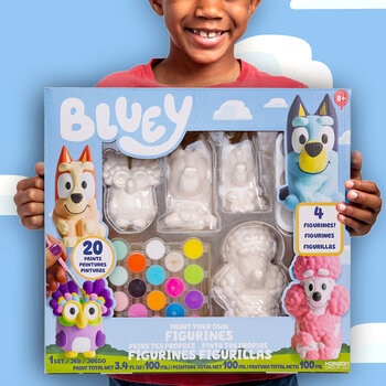 Bluey Figuras para Pintar de Cerámica Juego de 4 Pzas.