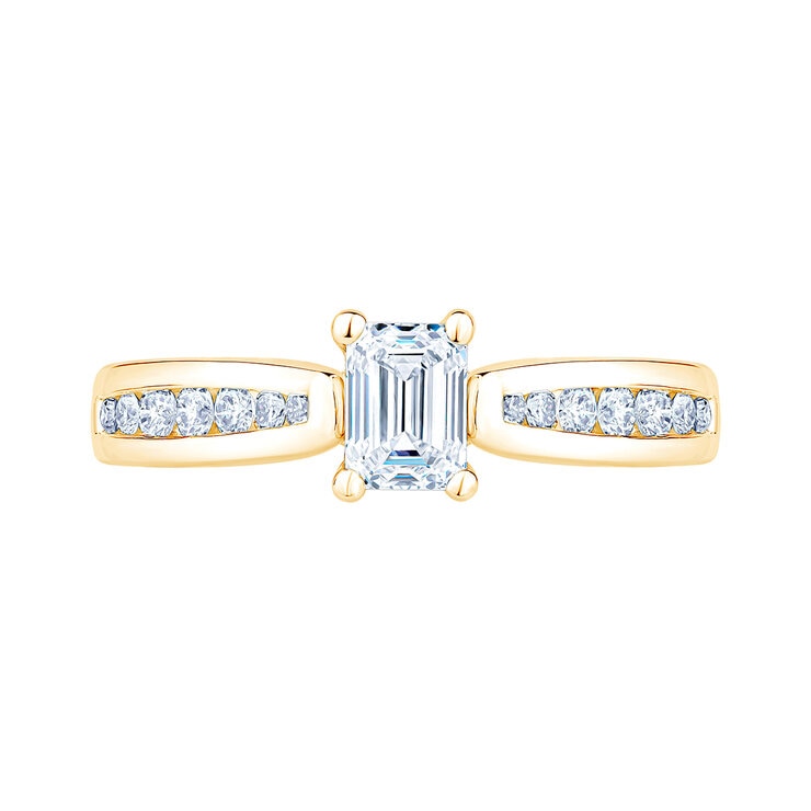 Anillo de Compromiso, 0.75ctw Diamantes, Oro Amarillo de 14K