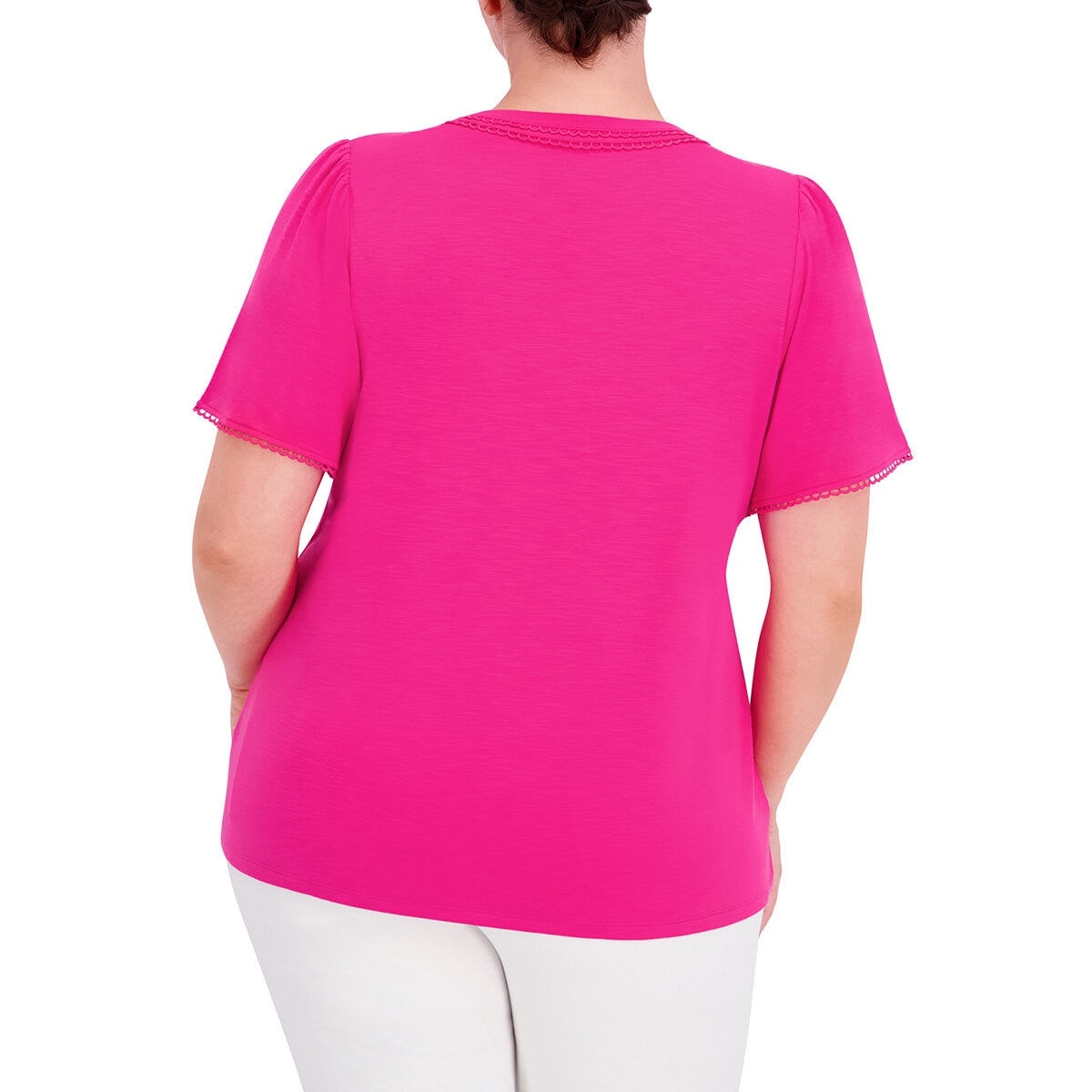 Jones NY Signature Blusa para Dama Rosa Extra Grande