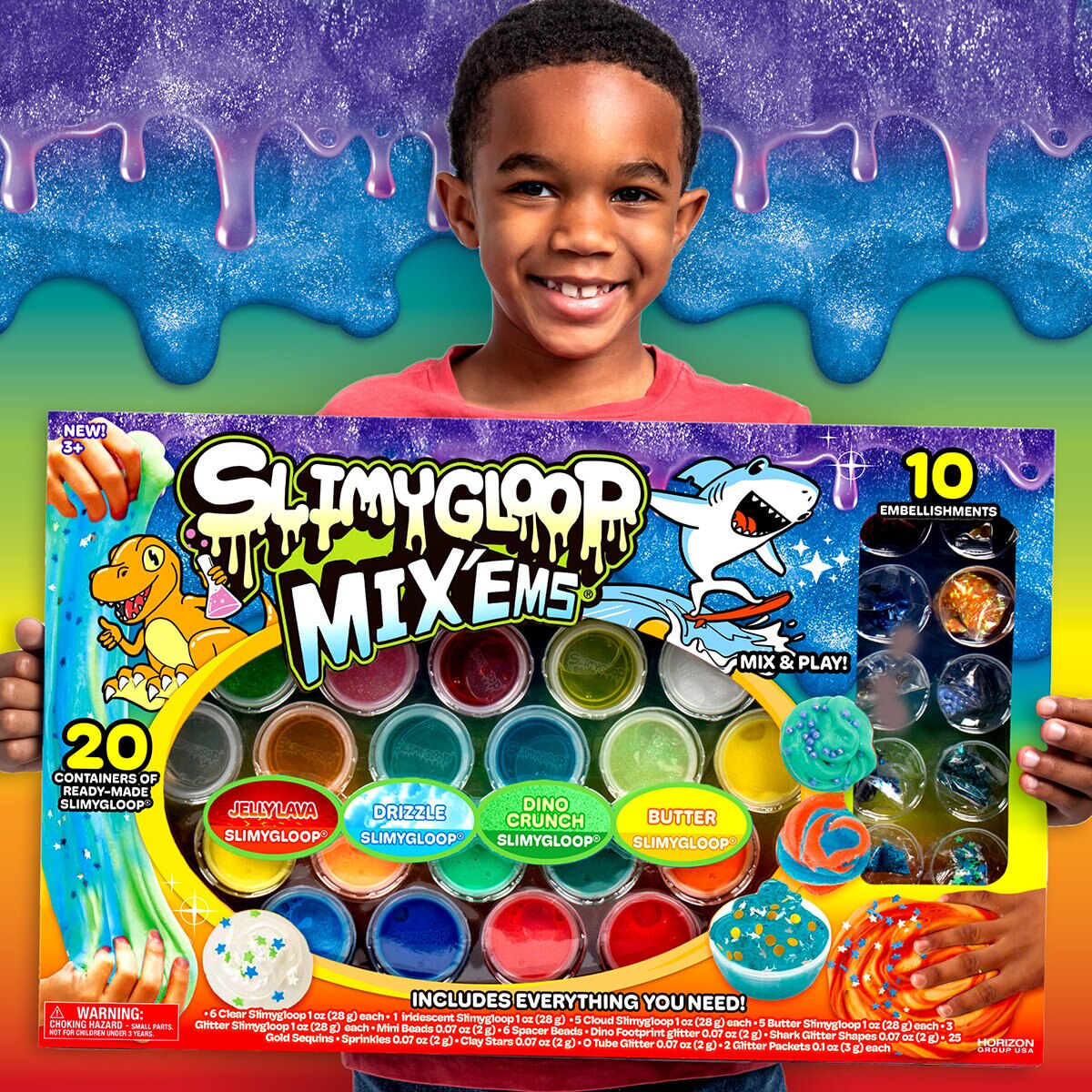 Slimygloop Juego 2 en 1 de Diversión Sensorial Tiburón