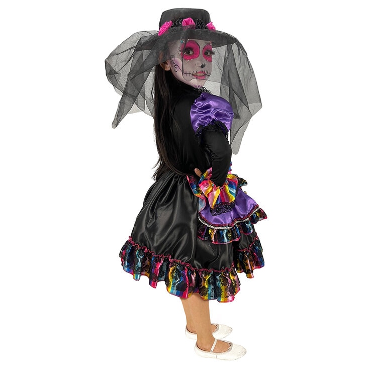Creepy Monster Disfraz Para Niña Catrina Morada