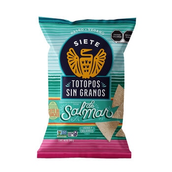 Siete Totopos Sin Granos Con Sal de Mar 340g