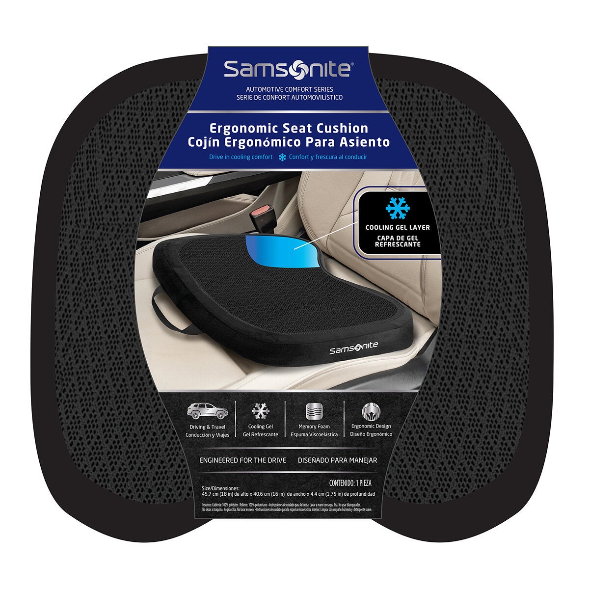 Samsonite Cojín para Asiento con Gel Refrescante