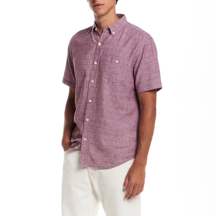 Weatherproof Vintage Camisa manga corta para Caballero Rojo Grande